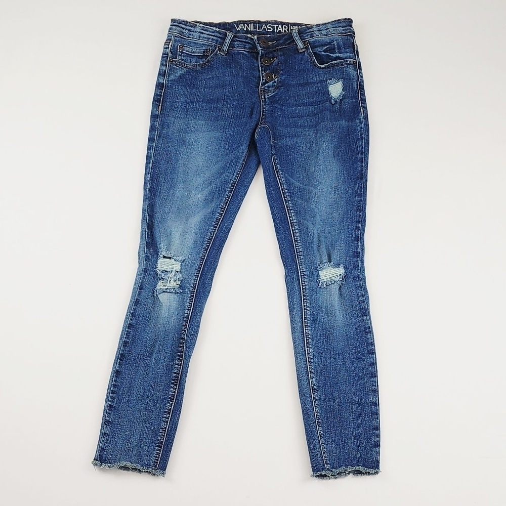 Vanilla Star Distressed Low Rise Skinny Jeans Pants